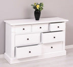 Landhausmöbel Sideboard Weiß 122x75x41 cm Kiefernholz massiv