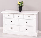 Landhausmöbel Sideboard Weiß 122x75x41 cm Kiefernholz massiv