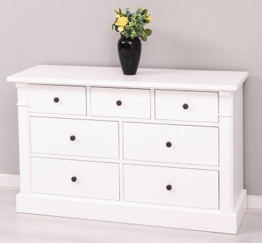 Landhausmöbel Sideboard Weiß 122x75x41 cm Kiefernholz massiv