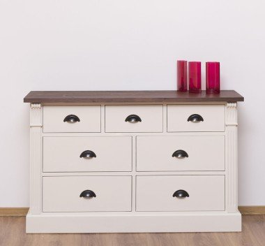 Sideboard mit 7 Schubladen 122x75x41 cm Kiefernholz massiv