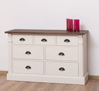 Sideboard mit 7 Schubladen 122x75x41 cm Kiefernholz massiv