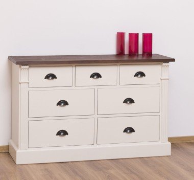 Sideboard mit 7 Schubladen 122x75x41 cm Kiefernholz massiv