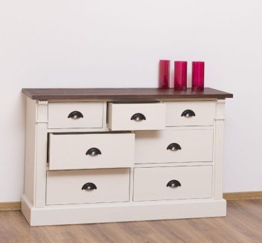 Sideboard mit 7 Schubladen 122x75x41 cm Kiefernholz massiv