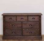 Sideboard Landhausstil mit 7 Schubladen 122x75x41 cm Kiefernholz massiv