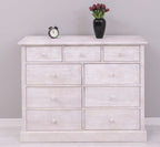 Sideboard mit 9 Schubladen 122x97x41 cm Kiefernholz massiv