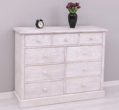 Sideboard mit 9 Schubladen 122x97x41 cm Kiefernholz massiv