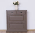Schuhschrank Landhausmöbel Braun 103x105x35 cm Kieferholz