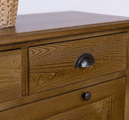 Schuhschrank Landhausmöbel Dunkelbraun 103x105x35 cm Kieferholz