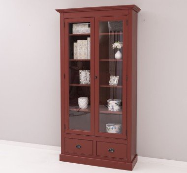 Schrank Regal Vitrine 110x210x39 cm Kiefernholz massiv