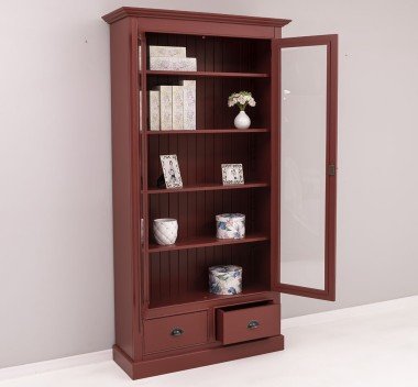 Schrank Regal Vitrine 110x210x39 cm Kiefernholz massiv