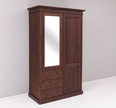 Schrank Kolonialstil Kleiderschrank 121x197x59 cm Kiefernholz massiv