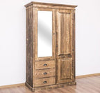 Schrank Kleiderschrank 121x197x59 cm Kiefernholz massiv