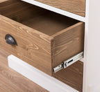 Landhaus Schrank Kleiderschrank 121x197x59 cm Kiefernholz massiv