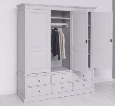 Schrank Kleiderschrank 174x197x59 cm Kiefernholz massiv