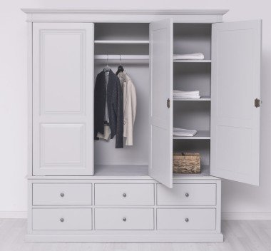 Schrank Kleiderschrank 174x197x59 cm Kiefernholz massiv