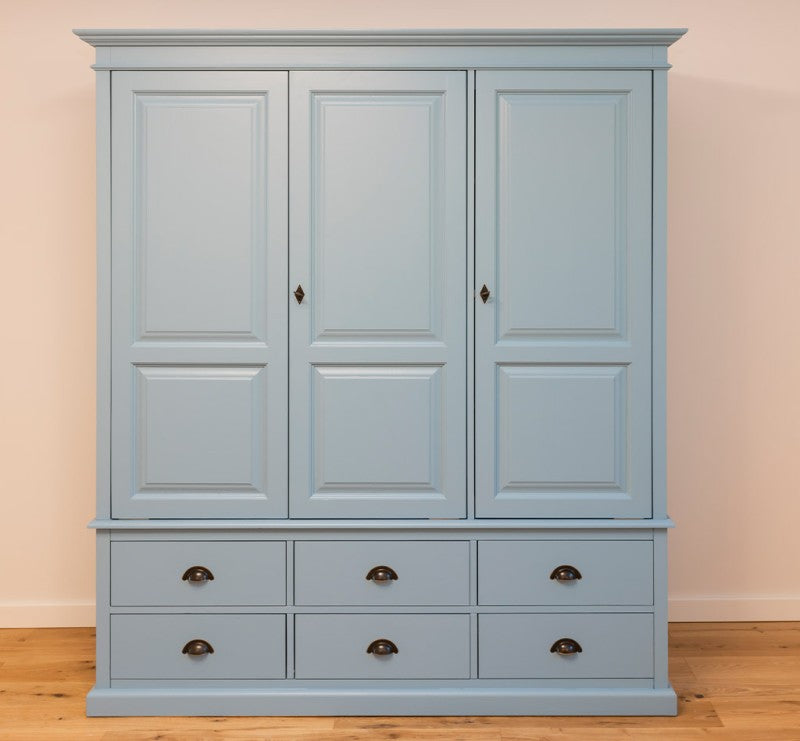 Landhaus Schrank Kleiderschrank 174x197x59 cm Kiefernholz massiv
