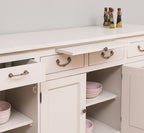Sideboard Creme Landhausmöbel Kiefernholz Massiv 176x90x50 cm