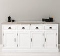 Sideboard Weiß Landhausmöbel Kiefernholz Massiv 176x90x50 cm
