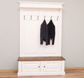 Garderobe mit 2 Türen 140x210x41 cm Kiefernholz Eichenholz massiv
