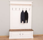 Garderobe mit 2 Türen 140x210x41 cm Kiefernholz Eichenholz massiv