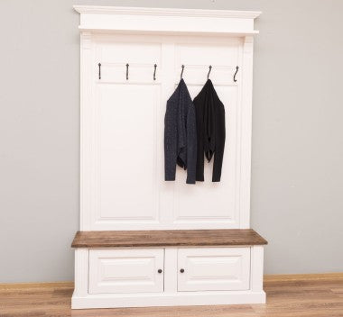 Garderobe mit 2 Türen 140x210x41 cm Kiefernholz Eichenholz massiv