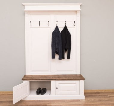 Garderobe mit 2 Türen 140x210x41 cm Kiefernholz Eichenholz massiv