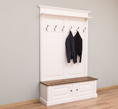 Garderobe mit 2 Türen 140x210x41 cm Kiefernholz Eichenholz massiv