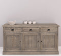 Sideboard Driftwood Grau Landhausmöbel Kiefernholz Massiv 175x90x50 cm
