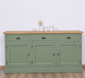 Sideboard Hellgrün Landhausmöbel Kiefernholz Massiv 175x90x50 cm