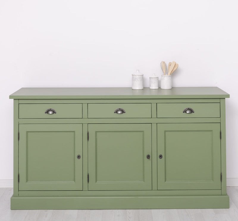 Sideboard Grün Landhausmöbel Kiefernholz Massiv 175x90x50 cm