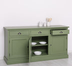 Sideboard Grün Landhausmöbel Kiefernholz Massiv 175x90x50 cm