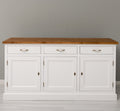 Sideboard Creme Landhausmöbel Kiefernholz Massiv 175x90x50 cm