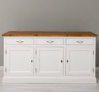 Sideboard Creme Landhausmöbel Kiefernholz Massiv 175x90x50 cm