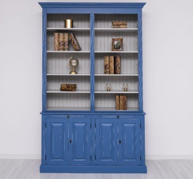 Büffet 159x244x51 cm Kiefernholz massiv mit 4 Türen offene Fächer