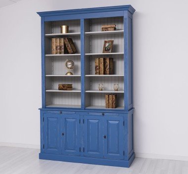 Büffet 159x244x51 cm Kiefernholz massiv mit 4 Türen offene Fächer