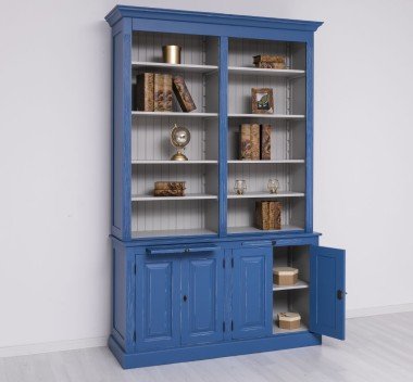 Büffet 159x244x51 cm Kiefernholz massiv mit 4 Türen offene Fächer