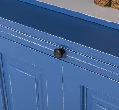 Büffet 159x244x51 cm Kiefernholz massiv mit 4 Türen offene Fächer