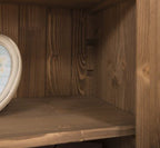 Landhaus Regal Vitrine Weiß Natur 110x210x40 cm Kiefernholz massiv