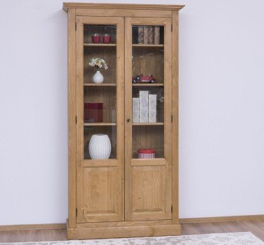 Schrank Regal Vitrine 110x210x40 cm Kiefernholz massiv