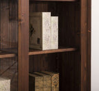 Schrank Landhausstil Vitrine 110x210x40 cm Kiefernholz massiv