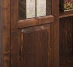 Schrank Landhausstil Vitrine 110x210x40 cm Kiefernholz massiv