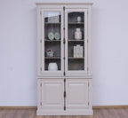Vitrine 120x228x50 cm Kiefernholz massiv mit 4 Türen