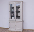 Vitrine 120x228x50 cm Kiefernholz massiv mit 4 Türen