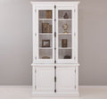 Landhaus Vitrine Weiß 120x228x50 cm Kiefernholz massiv