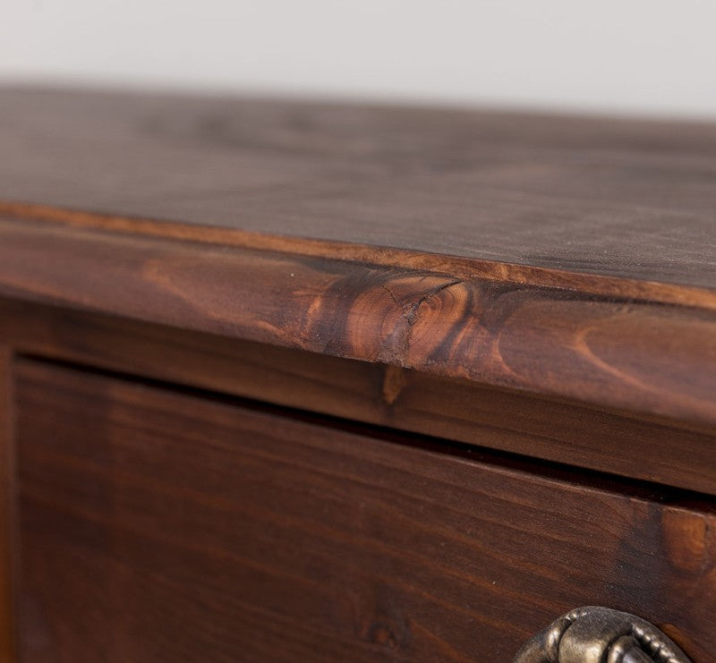 Schuhschrank Landhausmöbel Braun 103x140x35 cm Kieferholz