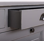 Schuhschrank Landhausmöbel Steingrau 103x140x35 cm Kieferholz