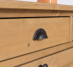 Schuhschrank Landhausmöbel Natur 103x140x35 cm Kieferholz