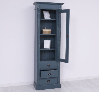Schrank Regal Vitrine 65x197x39 cm Kiefernholz massiv
