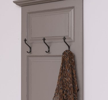 Garderobe mit 3 Harken 65x195x8 cm Kiefernholz massiv
