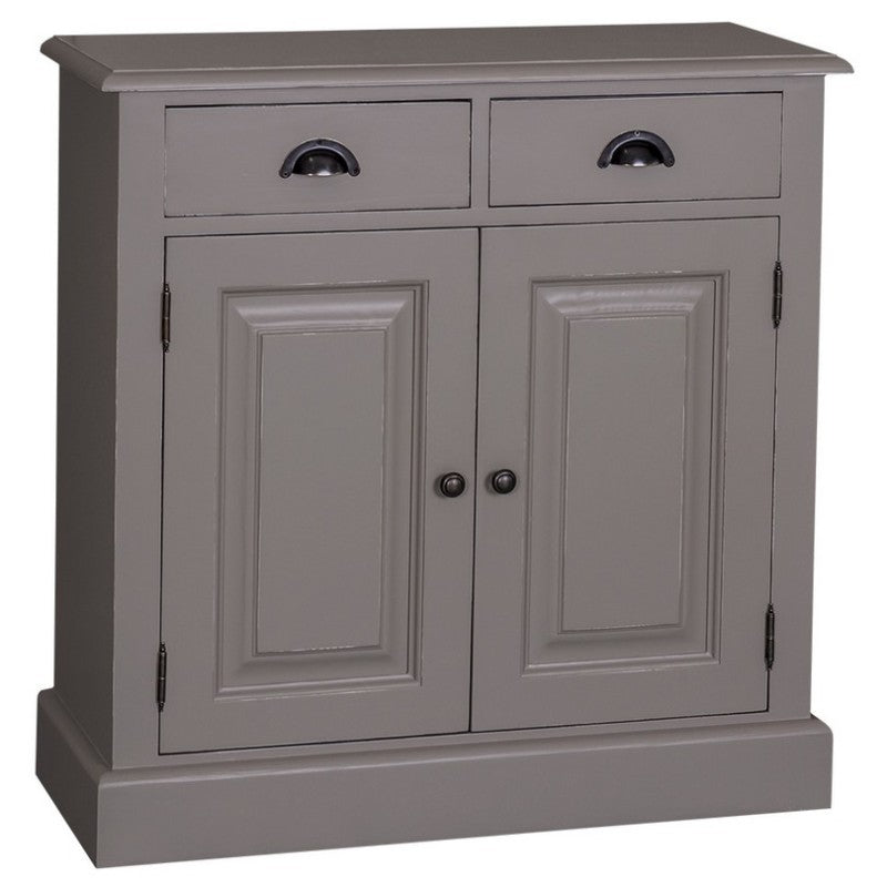 Kommode Schlammgrau Landhausmöbel Kiefernholz Massiv 85x85x35 cm